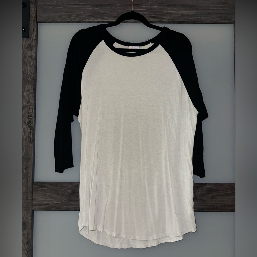 LuLaRoe Black and White Randy Top
